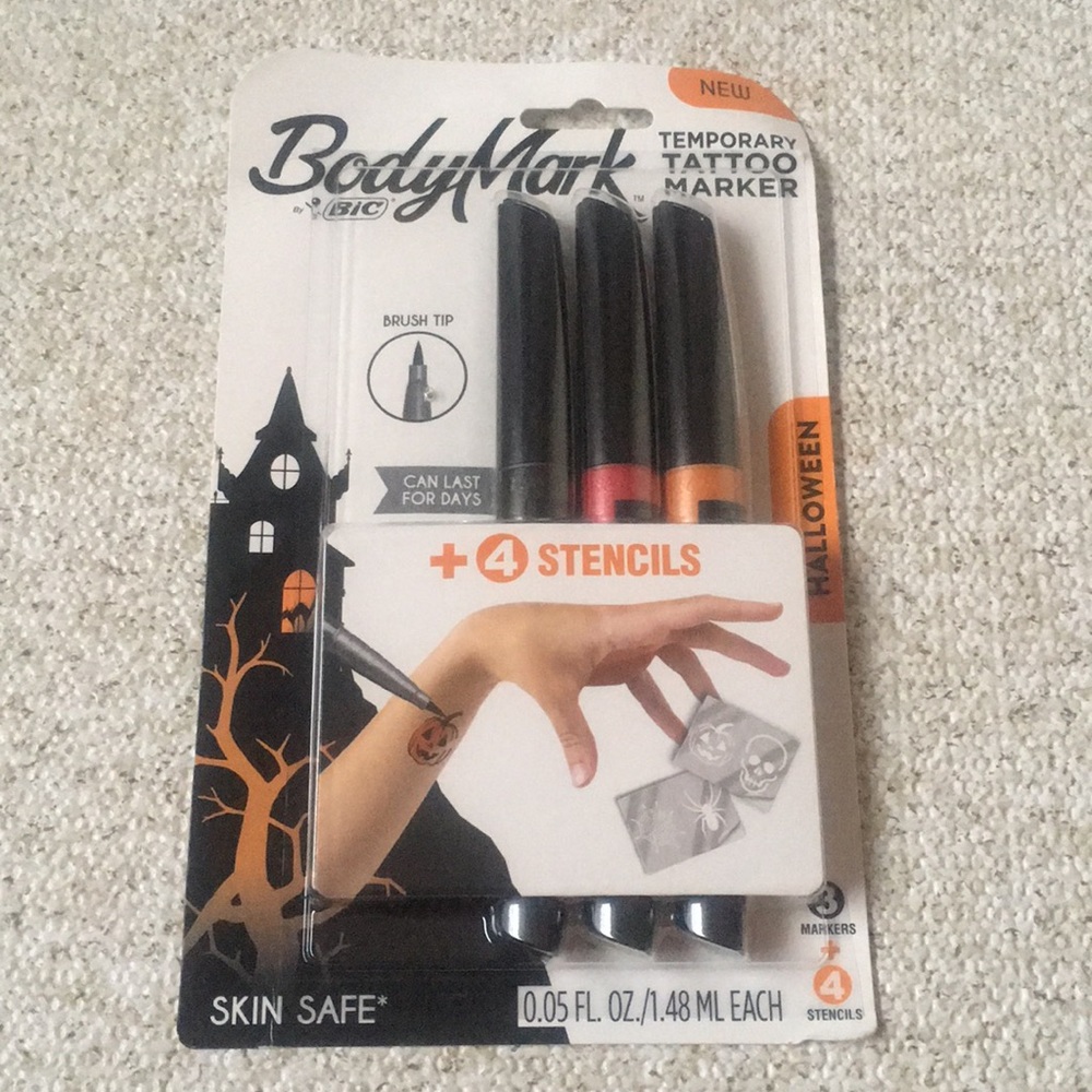 BodyMark Temporary Tattoo Marker Halloween Stencil